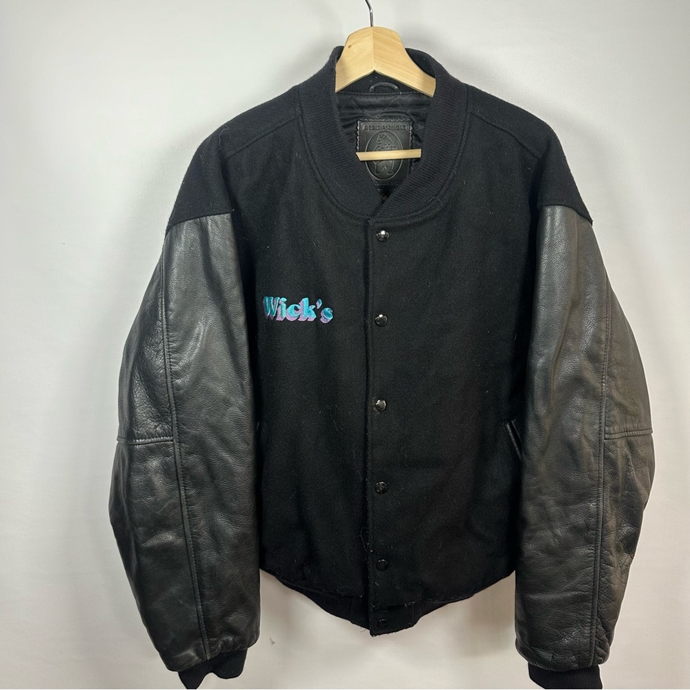 Golden Bear Wool Leather Bomber Jacket